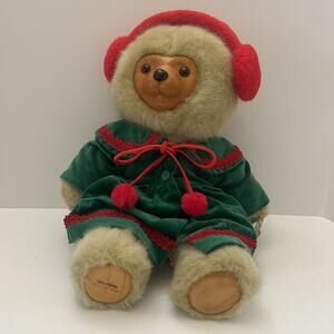 Vintage Raikes Bear Kathie Wood Face Jointed Bear w/Tag and NO BOX Applause